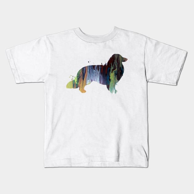 Longhaired dachshund Kids T-Shirt by TheJollyMarten